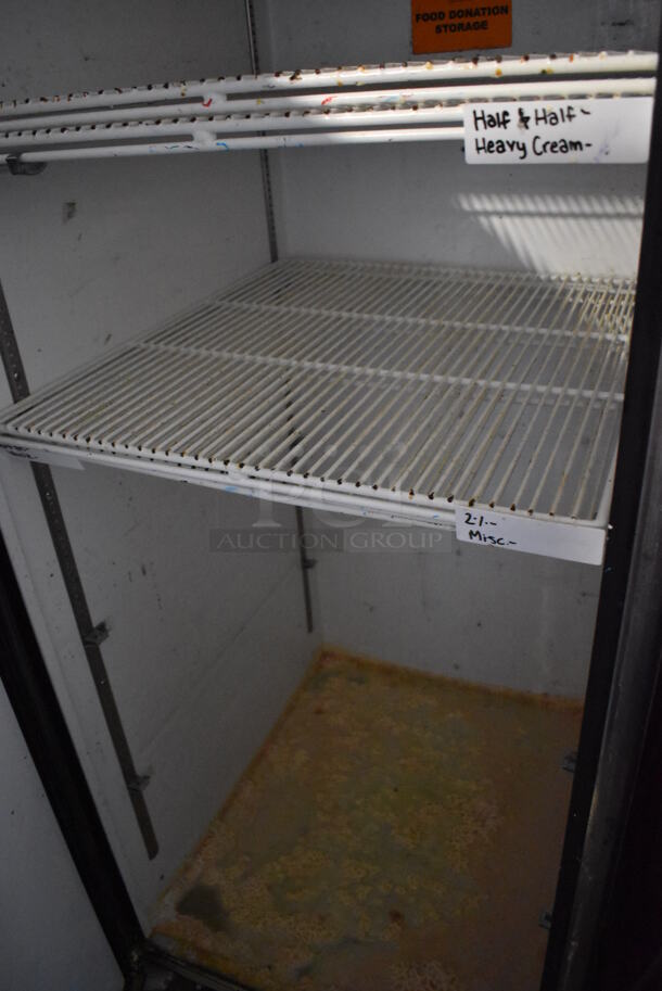2016 True TG1R-1S ENERGY STAR Stainless Steel Commercial Single Door Reach In Cooler w/ Poly Coated Racks on Commercial Casters. 115 Volts, 1 Phase. 29x35x83. Tested and Working! - Image 4 of 4