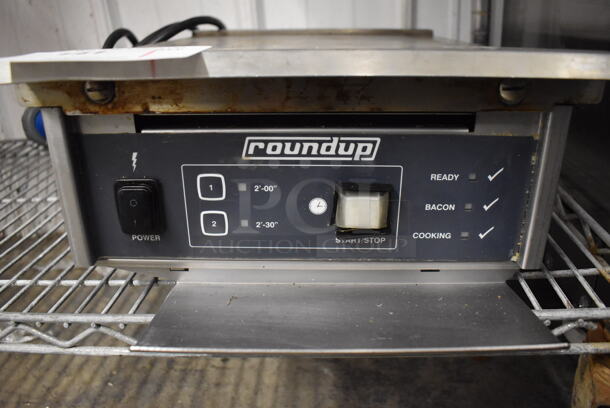 Roundup Stainless Steel Commercial Countertop Electric Powered Flat Top Griddle. 13x20x7. Cannot Test Due To Plug Style - Image 3 of 4