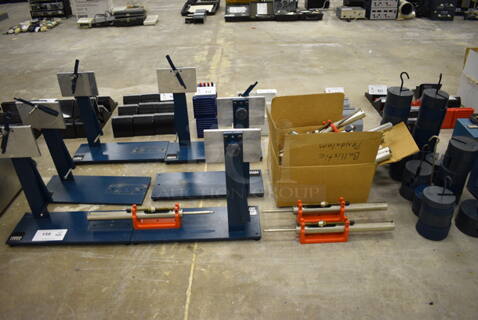 ALL ONE MONEY!  Lot of Cenco Ballistic Pendulum, Metal Weights and Additional Pieces 