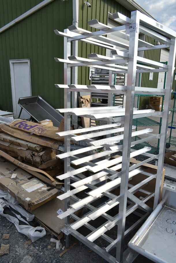 BRAND NEW SCRATCH AND DENT! Regency 600CANRK162M Full-Size Mobile Aluminum Can Rack for #10 and #5 Cans on Commercial Casters.  - Image 2 of 3