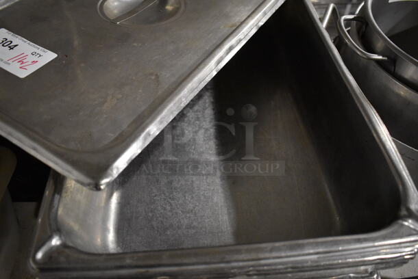 11 Stainless Steel Full Size Drop In Bins w/ 2 Lids. 1/1x4. 11 Times Your Bid! - Image 3 of 4
