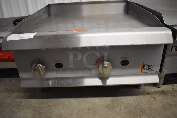 BRAND NEW SCRATCH AND DENT! CPG G24 351GMCPG24 Stainless Steel Commercial Countertop Natural Gas Powered Flat Top Griddle with Manual Controls. 60,000 BTU. 24x28x17. Tested and Working! - Image 4 of 7