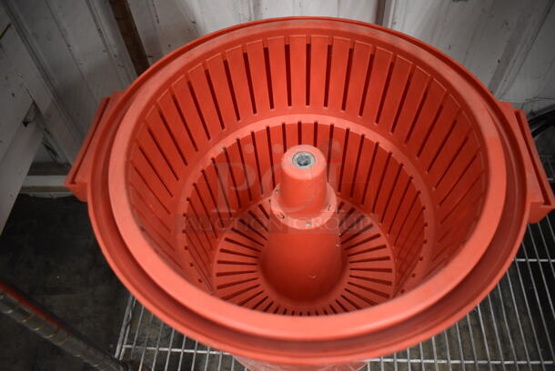 Chef Master Red Poly Lettuce Spinner Salad Spinner. 18x16x23 - Image 3 of 3