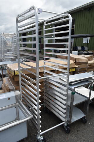 BRAND NEW SCRATCH AND DENT! Metal Commercial Pan Transport Rack on Commercial Casters. 
