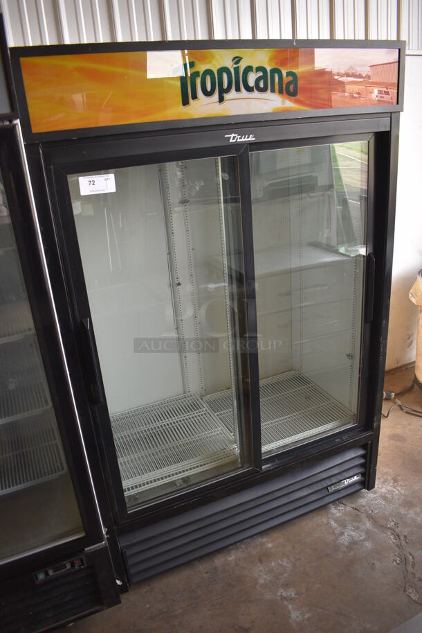 2016 True Model GDM-45-HC-LD Metal Commercial 2 Door Reach In Cooler Merchandiser w/ Poly Coated Racks. 115 Volts, 1 Phase. 51x30x79. Tested and Working! - Image 2 of 6