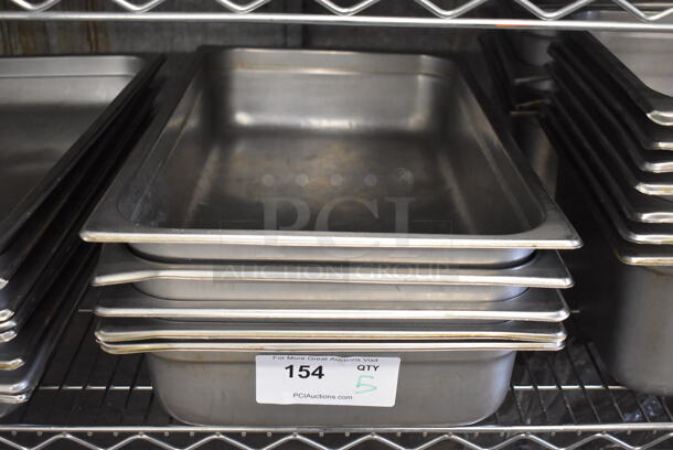 5 Stainless Steel Full Size Drop In Bins. 1/1x4. 5 Times Your Bid!