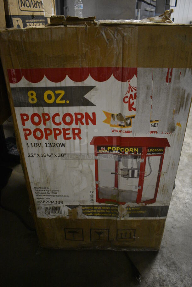 BRAND NEW IN BOX! Carnival King Model 382PM30R Metal Commercial Countertop Popcorn Machine. 110 Volts, 1 Phase. 22x16.5x30 - Image 9 of 10