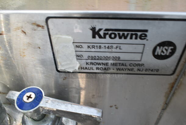 Krowne KR18-14S-FL Stainless Steel Single Bay Sink w/ Faucet and Handles. No Legs. Bay 10x10x5 - Image 4 of 4