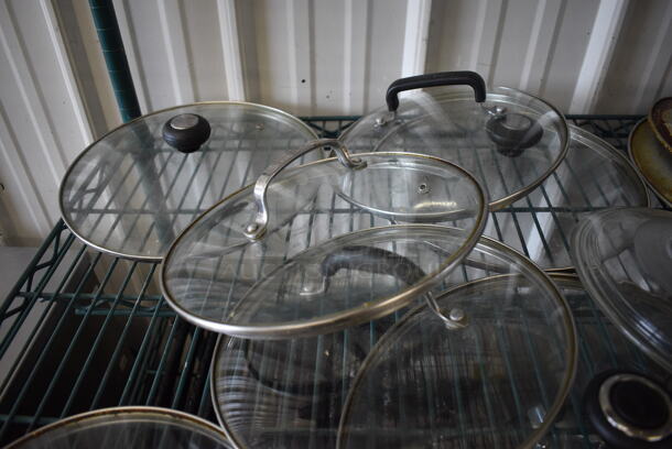 8 Various Round Glass Lids. Includes 10x10x2. 8 Times Your Bid! - Image 2 of 3