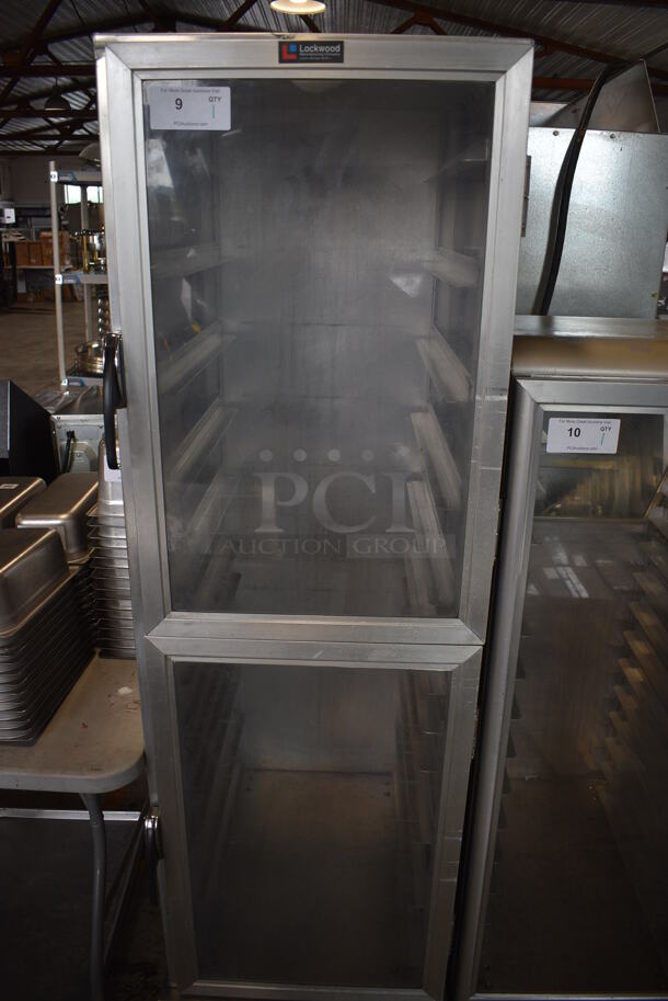 Lockwood Metal Commercial Enclosed Pan Transport Rack on Commercial Casters. 23x30x72