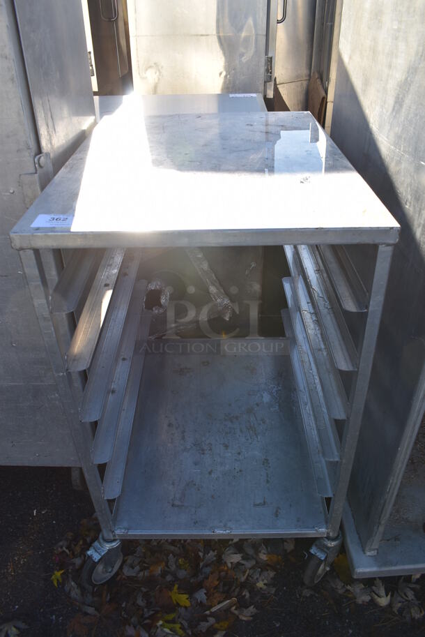 Metal Commercial Pan Transport Rack on Commercial Casters. 23x32x38 - Image 1 of 5