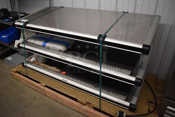 BRAND NEW! Hatco Stainless Steel Commercial Countertop 2 Tier Warming Display Merchandiser. 208/240 Volts, 1 Phase. 60x28x30