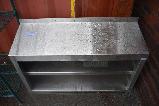 Stainless Steel Counter w/ 2 Under Shelves. 48x15x30