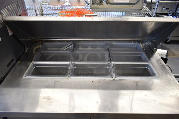 2015 Continental SW48-18M Stainless Steel Commercial Sandwich Salad Prep Table Bain Marie Mega Top. 115 Volts, 1 Phase. Tested and Working! - Image 3 of 9