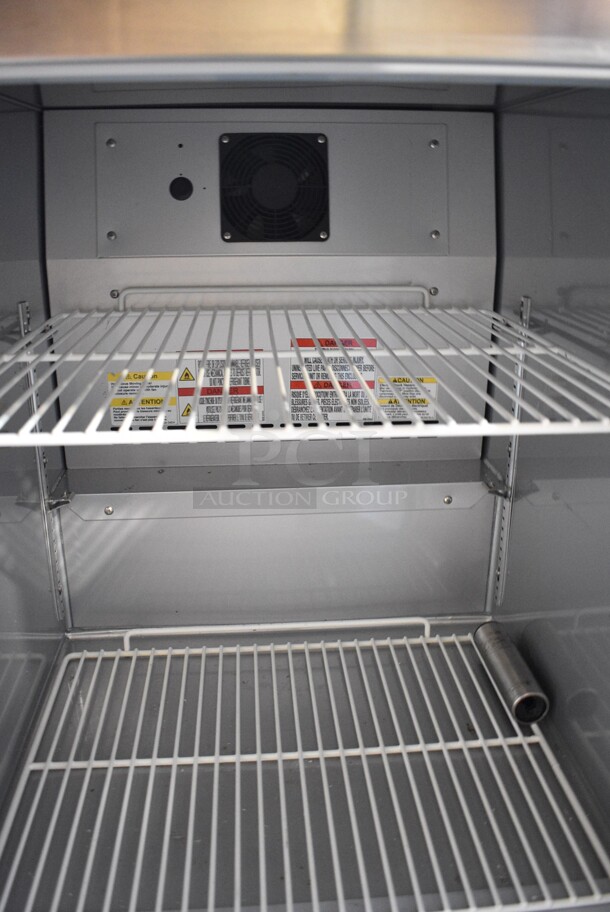 BRAND NEW SCRATCH AND DENT! Beverage Air WTF24AHC Stainless Steel Commercial Single Door Work Top Freezer on Commercial Casters. 115 Volts, 1 Phase. Tested and Working! - Image 5 of 6