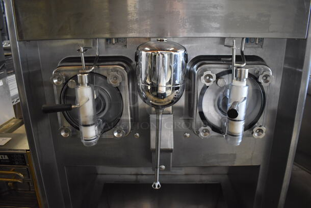 Taylor 342D-27 Stainless Steel Commercial Floor Style Air Cooled 2 Flavor Frozen Beverage Machine w/ Drink Mixer Attachment on Commercial Casters. 208-230 Volts, 1 Phase. - Image 3 of 9