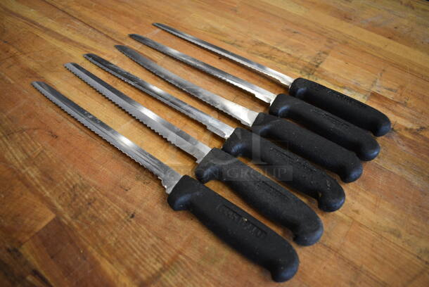 6 Sharpened Stainless Steel Serrated Knives. Includes 15". 6 Times Your Bid! - Image 5 of 5