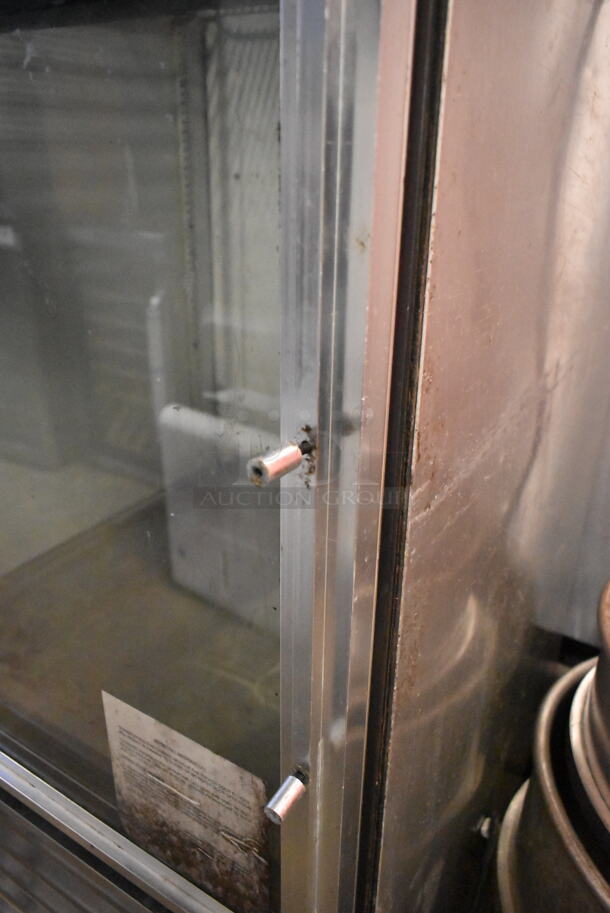 True T-23G-2 Stainless Steel Commercial 2 Door Half Size Reach In Cooler Merchandiser on Commercial Casters. 115 Volts, 1 Phase. Tested and Working! - Image 5 of 7