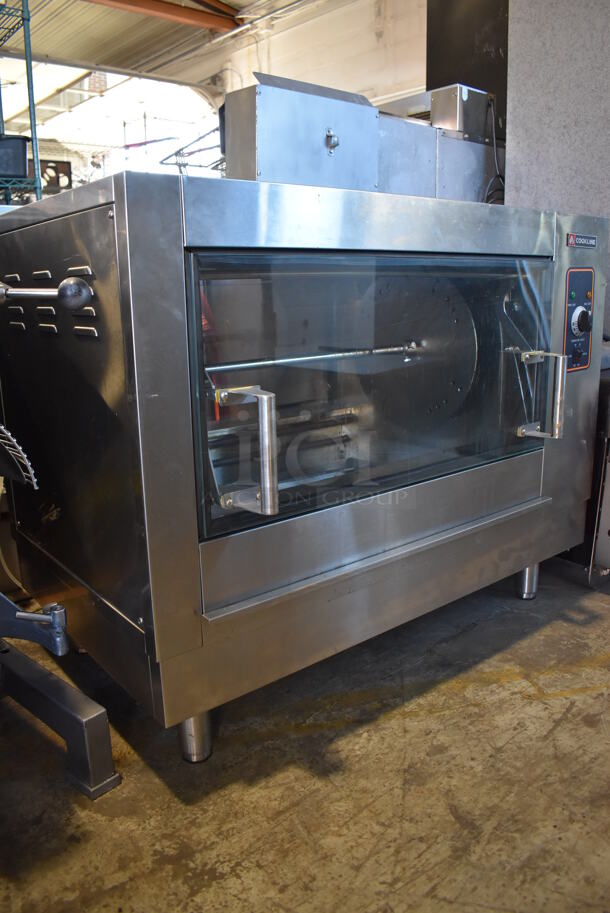 2021 Cookline ER-268 Stainless Steel Commercial Electric Powered Rotisserie Oven. 220 Volts. 46.5x27x32