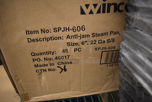 48 BRAND NEW IN BOX! Winco SPJH-606 Stainless Steel 1/6 Size Drop In Bins. 1/6x6. 48 Times Your Bid! - Image 4 of 4