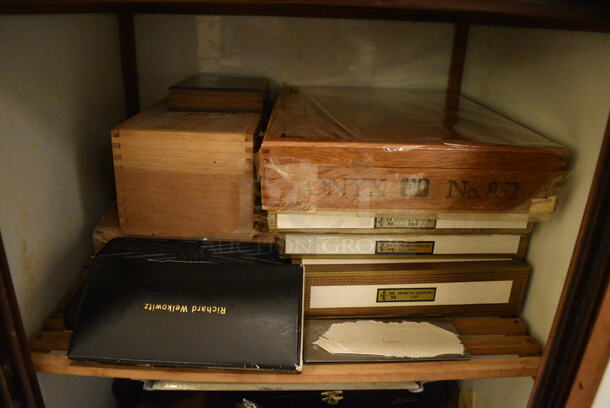 CUSTOM MADE! Wooden Single Door Cigar Humidor w/ Contents. - Image 7 of 9