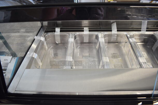 BRAND NEW SCRATCH AND DENT! KoolMore KM-CGD-6P Stainless Steel Commercial Countertop Gelato Display Case With 6 Pans And Built-In Glass Sneeze Guard. 110-120 Volts, 1 Phase. Tested and Working! - Image 6 of 7