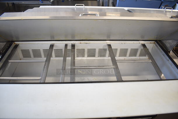 2016 Leader ESLM60S/C Stainless Steel Commercial Sandwich Salad Prep Table Bain Marie Mega Top on Commercial Casters. 115 Volts, 1 Phase. Tested and Working! - Image 3 of 6