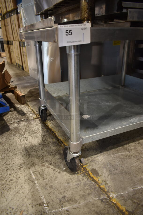 Stainless Steel Commercial Equipment Stand w/ Under Shelf on Commercial Casters. - Image 5 of 5