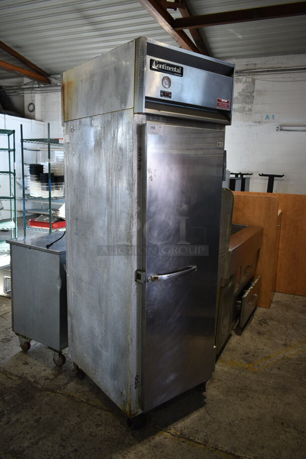 2016 Continental 1F Stainless Steel Commercial Single Door Reach In Freezer on Commercial Casters. 115 Volts, 1 Phase. Tested and Working! - Image 2 of 8