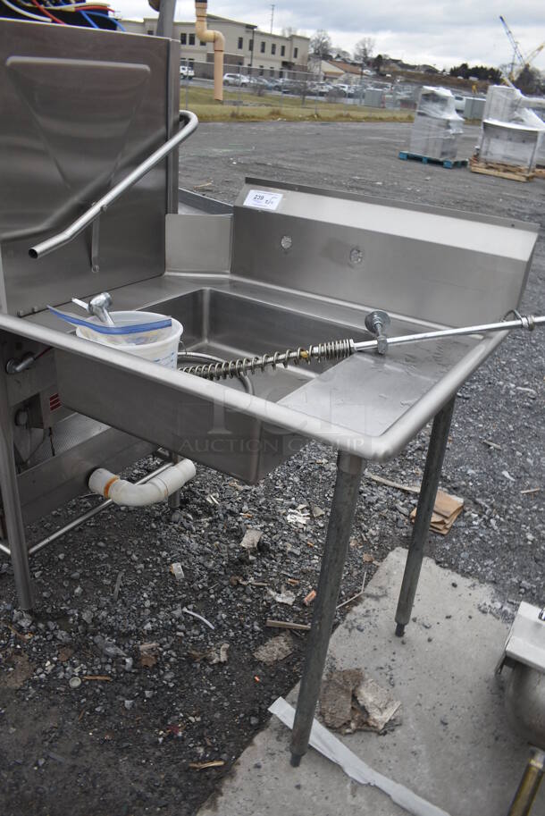 Stainless Steel Commercial Right Side Dirty Side Dishwasher Table. Goes GREAT w/ Lots 240 and 241! 36x32x46 - Image 2 of 4