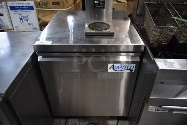Avantco 178SSUC27FHC Stainless Steel Commercial Single Door Undercounter Freezer on Commercial Casters. 115 Volts, 1 Phase. Tested and Working!
