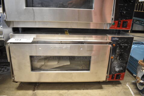 2022 Crosson CPO-160 Stainless Steel Commercial Countertop Electric Powered Pizza Oven w/ Broken Cooking Stone. 120 Volts, 1 Phase. Tested and Working!