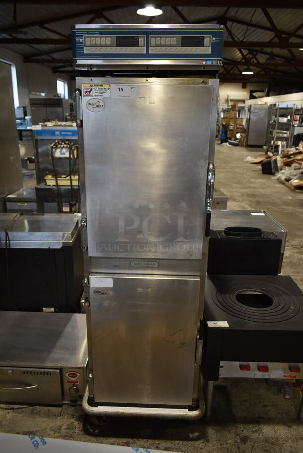 Alto Shaam 1200-TH/III Stainless Steel Commercial 2 Half Size Door Cook N Hold Oven on Commercial Casters. 208-240 Volts, 1 Phase. 
