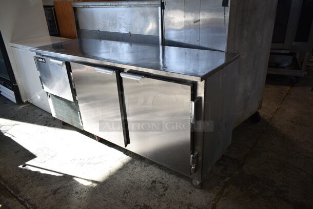 2018 Leader ESLM48S/C Stainless Steel Commercial 3 Door Undercounter Cooler on Commercial Casters. 115 Volts, 1 Phase. Tested and Working! - Image 2 of 9