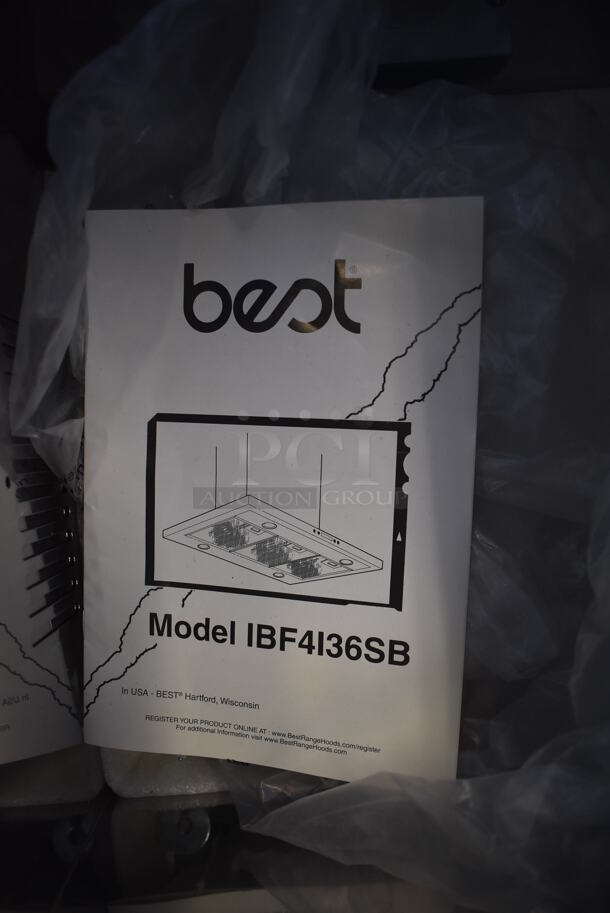 BRAND NEW SCRATCH AND DENT! Best IBF4I36SB Stainless Steel 36 Inch 400 Max Blower CFM Island Range Hood. Stock Picture Used For Gallery Picture. - Image 7 of 10