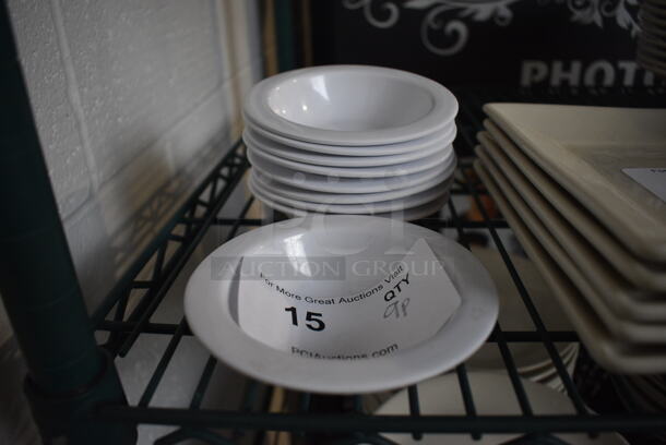 ALL ONE MONEY! Lot of 9 White Poly Bowls. 5x5x1.5