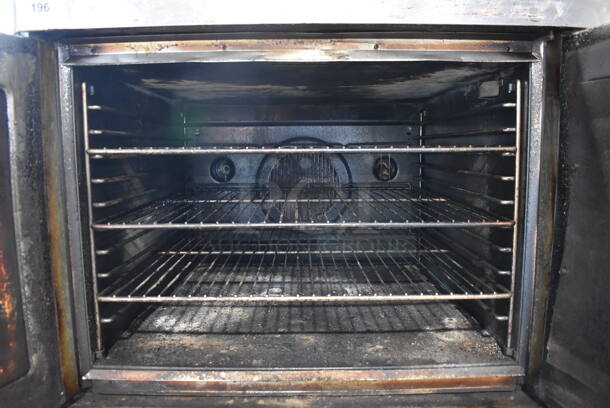 2 Blodgett Zephaire Stainless Steel Commercial Natural Gas Powered Full Size Convection Oven w/ View Through Doors, Metal Oven Racks and Thermostatic Controls on Commercial Casters. 38x38x70. 2 Times Your Bid! - Image 6 of 8
