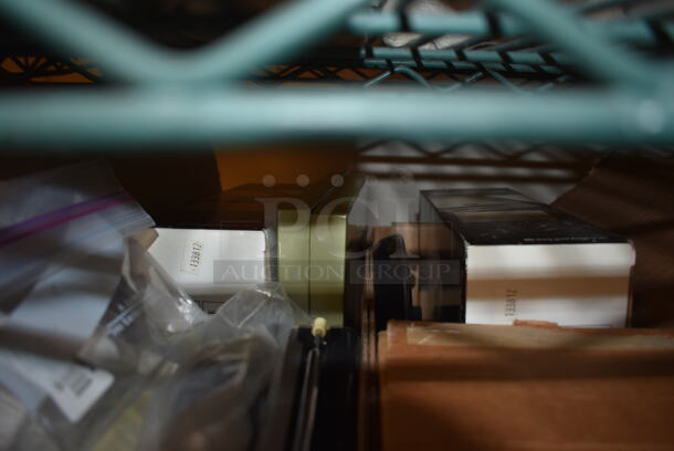 ALL ONE MONEY! Tier Lot of Various Items Including Samsung DVD Player, Keyboard, Remotes, Two-Line Business Telephones, and Denon Receiver - Image 6 of 8