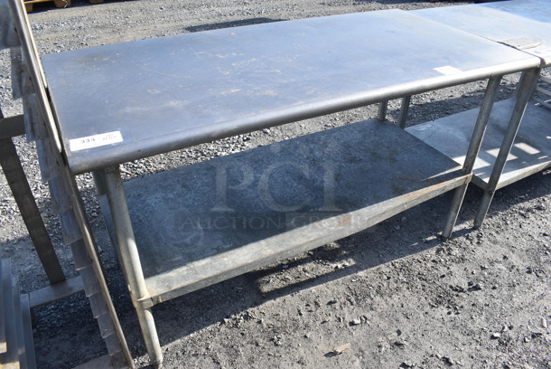 Stainless Steel Commercial Table w/ Metal Under Shelf. 60x30x35