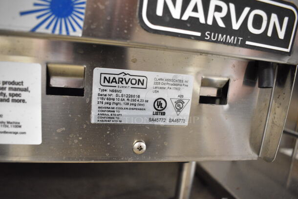 Narvon NSSM2 Stainless Steel Double 3 Gallon Pourover Granita / Slushy / Frozen Beverage Dispenser. 115 Volts, 1 Phase. Tested and Working! - Image 10 of 10