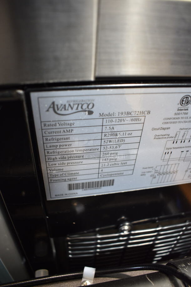 BRAND NEW SCRATCH AND DENT! Avantco 193BC72HCB Metal Commercial Floor Style Deli Display Case Merchandiser. See Pictures for Broken Glass. 110-120 Volts, 1 Phase. Tested and Working!  - Image 10 of 10