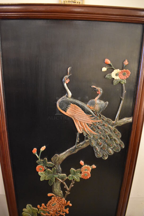 Framed Picture of Birds in Asian Style. Goes GREAT w/ Lots 25-26, 28! - Image 4 of 6