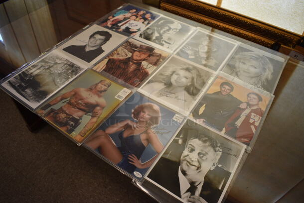 12 Autographed Headshots Including Three's Company Cast, Bette Midler, John Travolta, Gene Kelly, and Arnold Schwarzenegger. 12 Times Your Bid! - Image 8 of 8