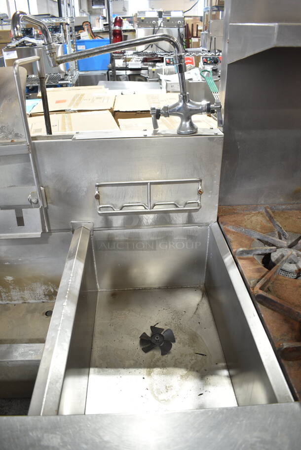 2014 Frymaster GPCRBSC Stainless Steel Commercial Floor Style Natural Gas Powered Deep Fat Fryer w/ Dumping Station on Commercial Casters. 80,000 BTU.  - Image 3 of 10