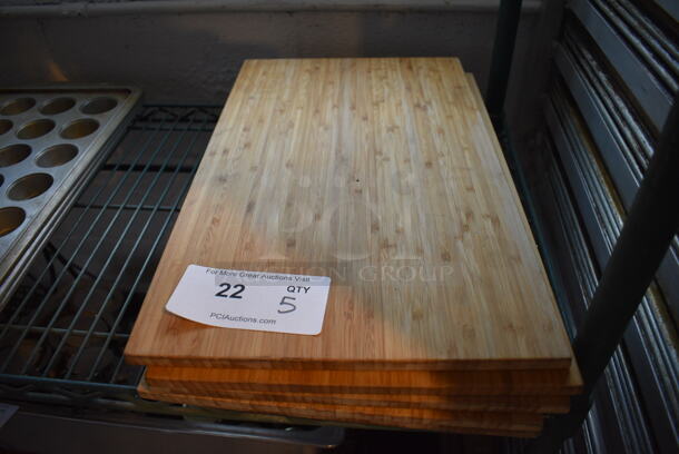 5 Wooden Cutting Boards. 11x18x1. 5 Times Your Bid!