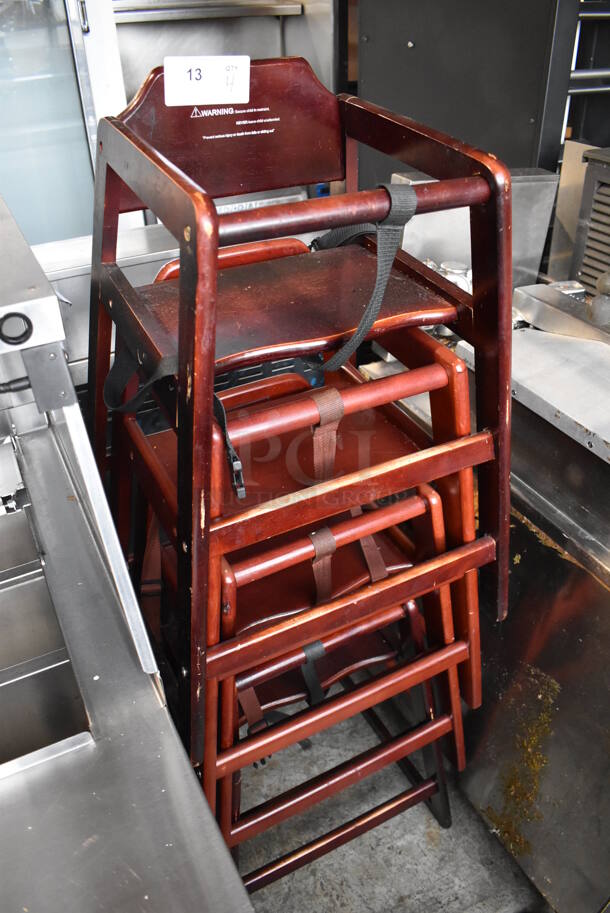 4 Wooden High Chairs. 20x20x32. 4 Times Your Bid! - Image 2 of 3