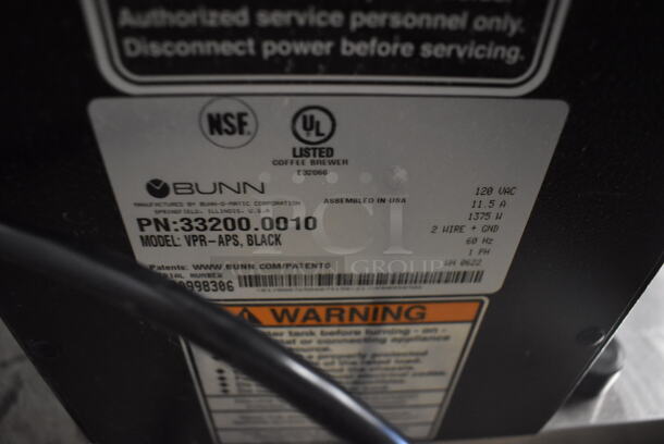 BRAND NEW SCRATCH AND DENT! 2022 BUNN VPR-APS Commercial Stainless Steel Countertop Black Pourover Airpot Coffee Brewer. 120V, 1 Phase. Tested and Working! - Image 4 of 4