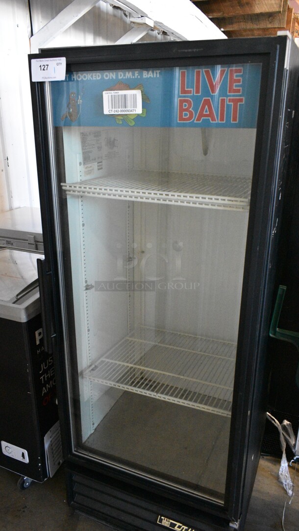 True GDM-12 Metal Commercial Single Door Reach In Cooler Merchandiser w/ Poly Coated Racks. 115 Volts, 1 Phase. Tested and Working! - Image 1 of 4