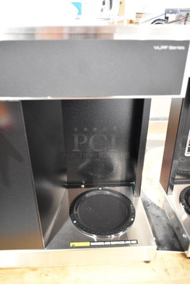 BRAND NEW SCRATCH AND DENT! 2022 Bunn VLPF 07400.0005 Stainless Steel Commercial Automatic Coffee Brewer with Two Lower Warmers. 120 Volts, 1 Phase.  - Image 5 of 8