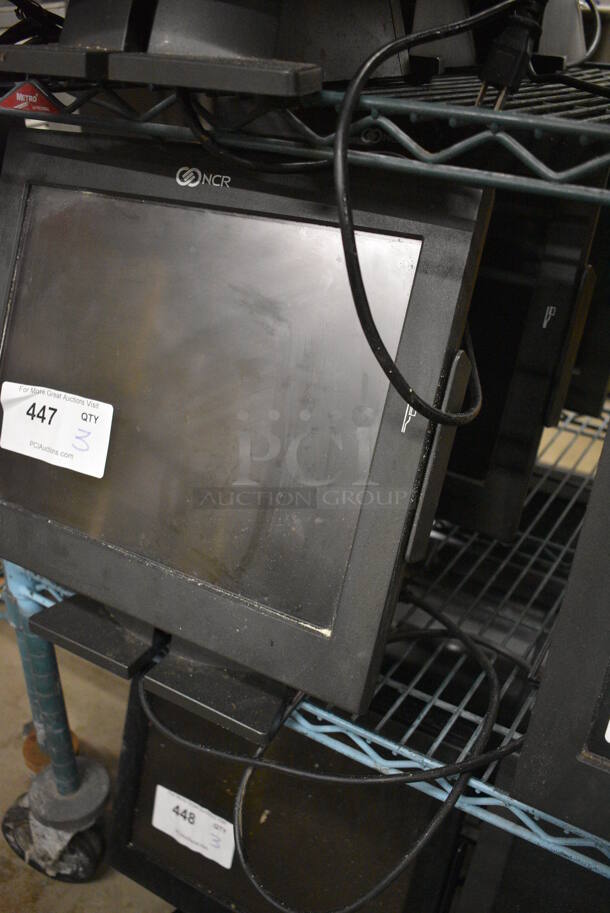 3 NCR 15" POS Monitors w/ Credit Card Strip Reader. 3 Times Your Bid! - Image 2 of 4